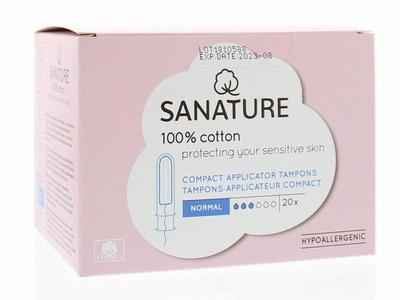 Sanature Tampons Normaal Compact Applicator 20St sanature kopen in de aanbieding Sanature Tampons Normaal Compact Applicator 20St sanature kopen in de aanbieding